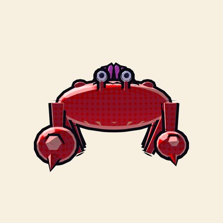The Crab Titan, a huge red crab