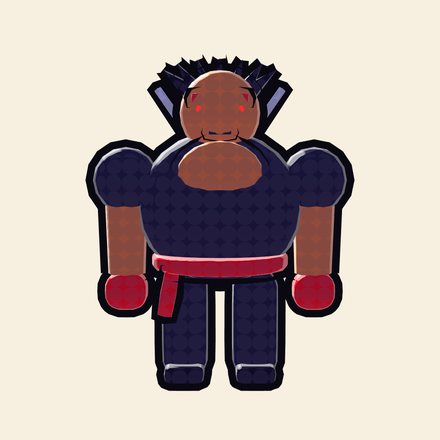 Red Eyes, a fighter in a black gi with glowing red eyes